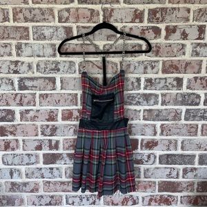 Current Mood Plaid Chain Dress